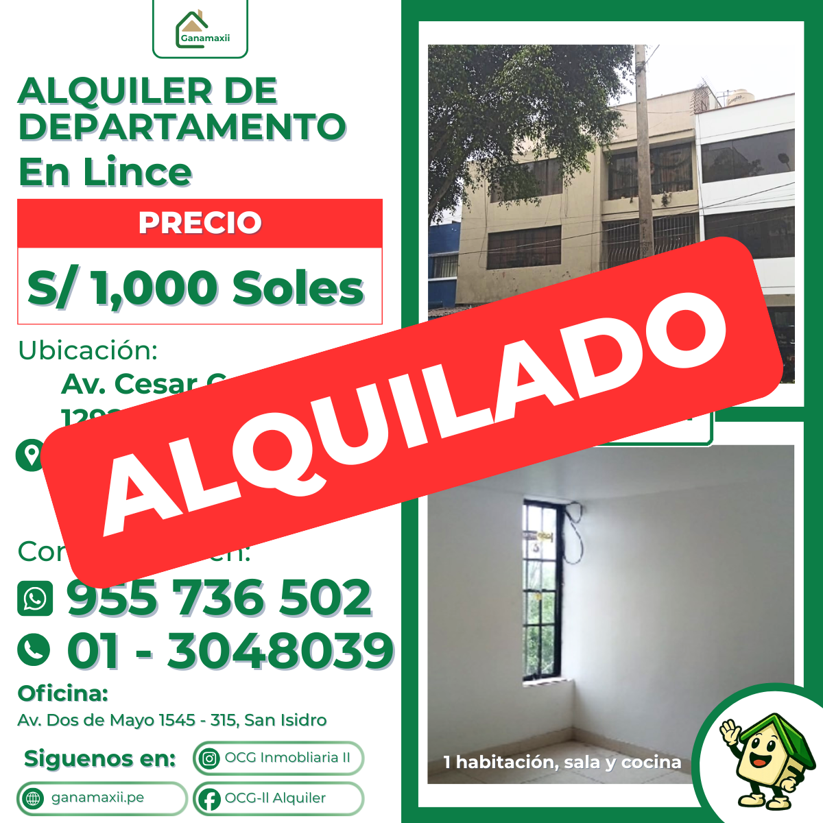 Portada de ALQUILER DE DEPARTAMENTO EN LINCE 