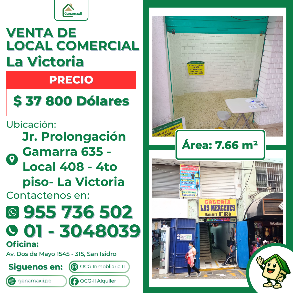 Portada de VENTA DE LOCAL COMERCIAL EN GAMARRA-LA VICTORIA